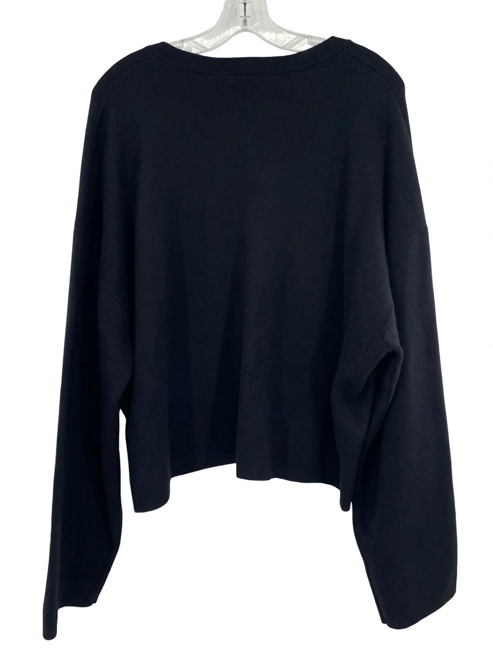 Gap Women’s Wool Blend Knit Black Cardigan Sweater Gold Button Up Size XXL New